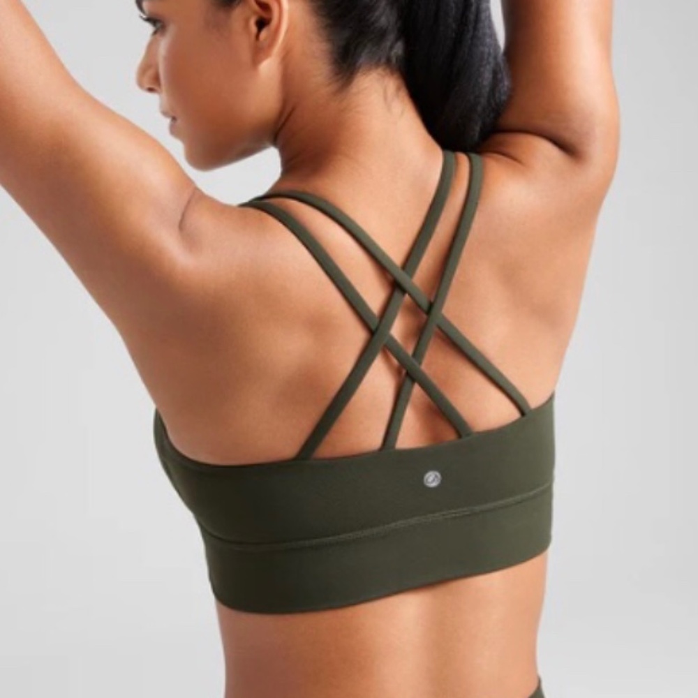 CRZ YOGA | Butterluxe Longline Molded Cup Bra | S | Olive Green